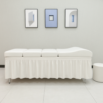 Prekrivač za kozmetički ležaj VELVET CURVE bijeli